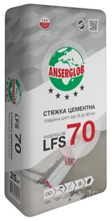 ANSERGLOB LFS70 стяжка цементная 25кг