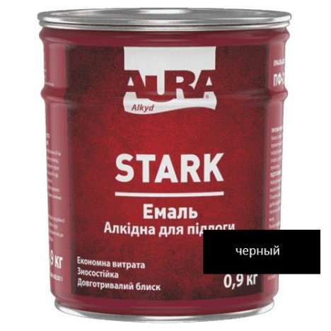 Емаль алкідна AURA Stark  (чорний) 0,9кг